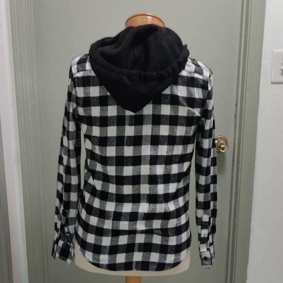 Aeropostale Lightweight Hooded Checkered Jacket Size M - EUC - Picture 4 of 8